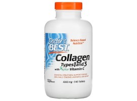 Doctor's Best Collagen Types 1 and 3 with Vitamin C 1,000 mg, 540 Tablets Doctor's Best Collagen Types 1 and 3 with Vitamin C 1,000 mg, 540 Tablets